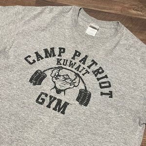 Camp Patriot Kuwait Gym T-Shirt Size Medium